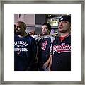 Cleveland Indians Fans Gather To The Framed Print