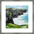 Painting Of Cliffs Of Moher Painting Framed Print