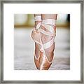 Close-up Of Ballet Dancer On Tiptoes Framed Print