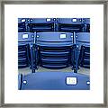 Close-up Of Blue Empty Seats Of Shea Framed Print