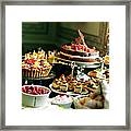 Close Up Of Table With Desserts And Framed Print