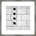 Close Up Of Wall Fill Of Rectangles Framed Print
