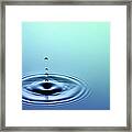 Close-up Photo Of Water Dripping Into A Framed Print