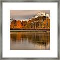 Cloud Over Fall Foliage At Oxbow Bend Framed Print