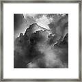 Clouds 9 In Black And White Framed Print