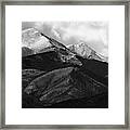 Clouds And Fog On The Sangre De Cristo Monochrome Framed Print