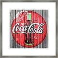 Coca Cola Barn Wood Sign 5 Framed Print