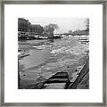 Cold Weather On Paris In 1956 Framed Print
