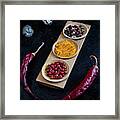 Collection Of Aromatic Herbal Peeper Spices Framed Print