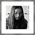 College Student With Octagonal Eyeglasses, 1972 Framed Print