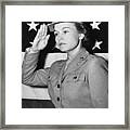 Colonel Oveta Culp Hobby Saluting Framed Print