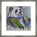 Panda Bear In Living Color Framed Print