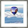 Colorado Hot Air Balloon Mimics The Mountains Framed Print