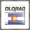 Colorado State Horizontal Print Framed Print