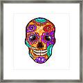 Colorful Abstract Skull Framed Print