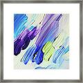Colorful Rain Fragment 2. Abstract Painting Framed Print