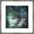 Colorful Space Galaxy Background Image Framed Print