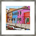 Colors Of Burano Italy #5 Framed Print