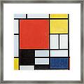 Composition With Large Red Plane Framed Print