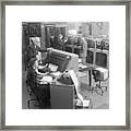Computer Operators Tabulating The 1954 Framed Print