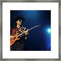 Concert Of Carlos Santana In Bercy Framed Print