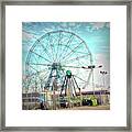 Coney Island Wonder Wheel Ny Framed Print