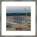Construction Of Commercial Building In Stone Mountain, Georgia Framed Print