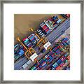 Container Ship In Import Export Framed Print