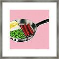 Cooking Dinner In A Pan Framed Print
