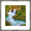Cool Mountain Water Flows Outward To The Sea Framed Print