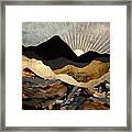 Copper And Gold Mountains Framed Print