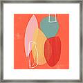 Coral Modern Abstract 1- Art By Linda Woods Framed Print