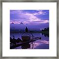 Cormorant On Li River Framed Print