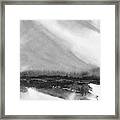 Cotton Clouds - Black And White Framed Print