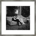 Couple At Party Framed Print