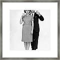 Couple Drinking Champagne Framed Print