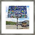 Covered Independence Pass Colorado Scenic Overlook Sign Framed Print