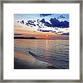 Crane Beach Sunset Ipswich Ma Blue Clouds Framed Print
