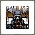 Creepy Abandoned Stairs Framed Print