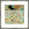 Crow And Copper Moon Framed Print