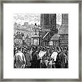 Crowd At The Mansion House Reading Framed Print