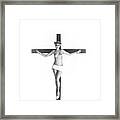 Crucifiction In Light Framed Print