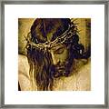 Crucified Christ -detail Of The Head-. Cristo Crucificado. Madrid, Prado Museum. Diego Velazquez . Framed Print