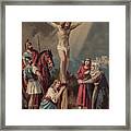 Crucifixion Of Jesus, Chromolithograph Framed Print