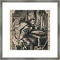 Crusoe Ill Reading The Bible Framed Print