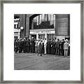 Customers Crowding Outside Clarke Framed Print