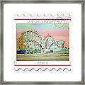 Cyclone Rollercoaster Stamp Pillow Version Framed Print