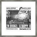 Daily News Front Page Back Page Wrap Framed Print
