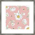 Daisy Days Pattern Viic Framed Print