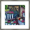 Daisy Flower Shopping Framed Print